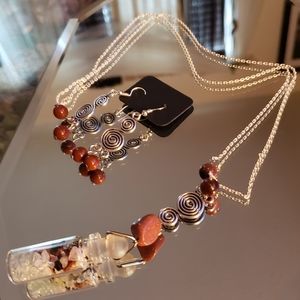 Chakra in a bottle necklace set